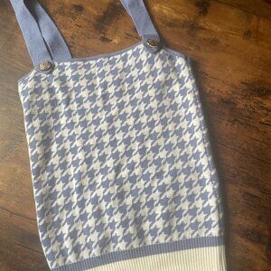 Preppy River Island Houndstooth / Plaid Stretchy Tank Top in US Size 4